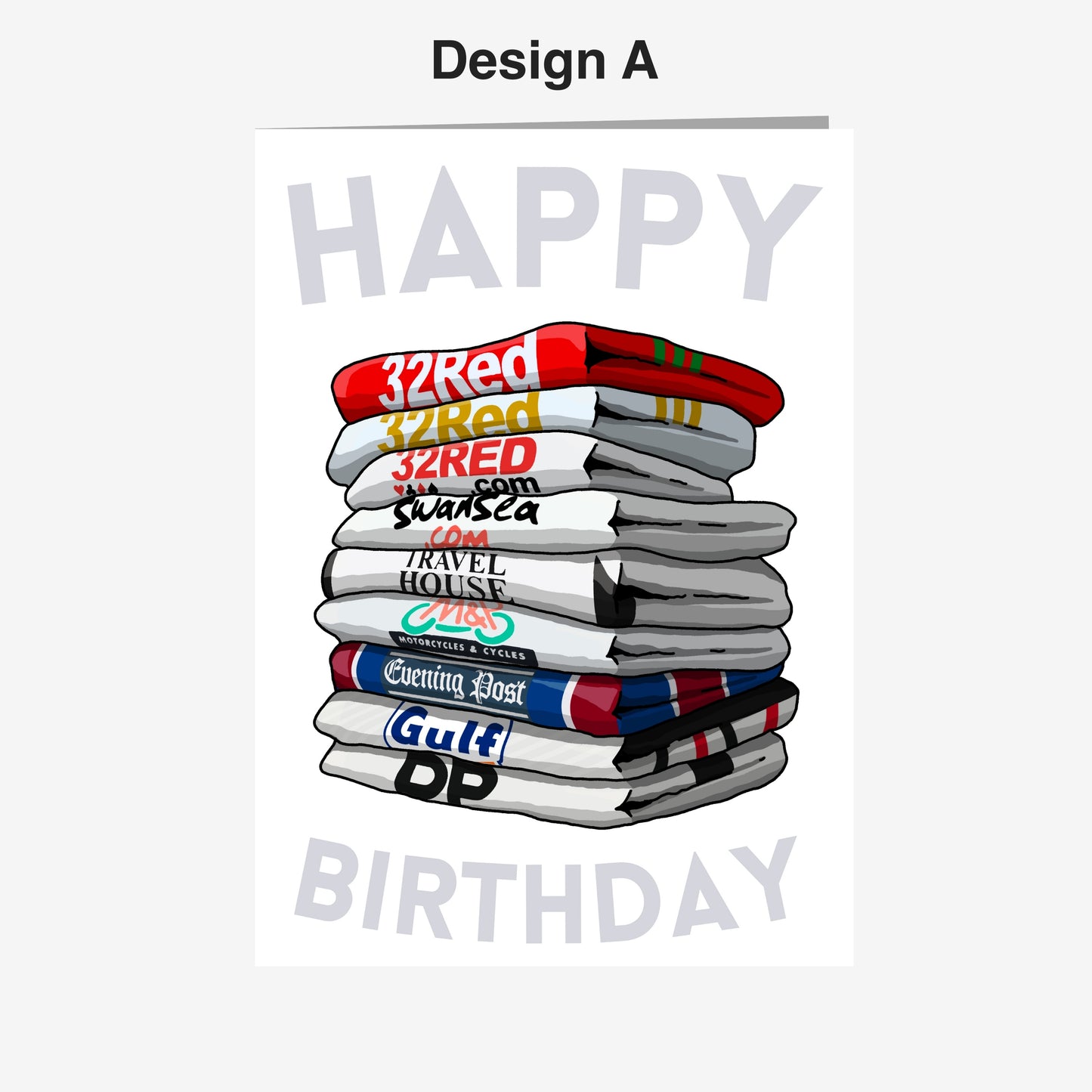 A stack of colorful books with the text "Happy Birthday" written on them.
