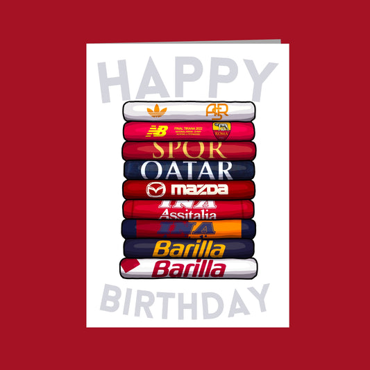 A stack of colorful bars representing different sports teams, with the text "Happy Birthday" written above them.