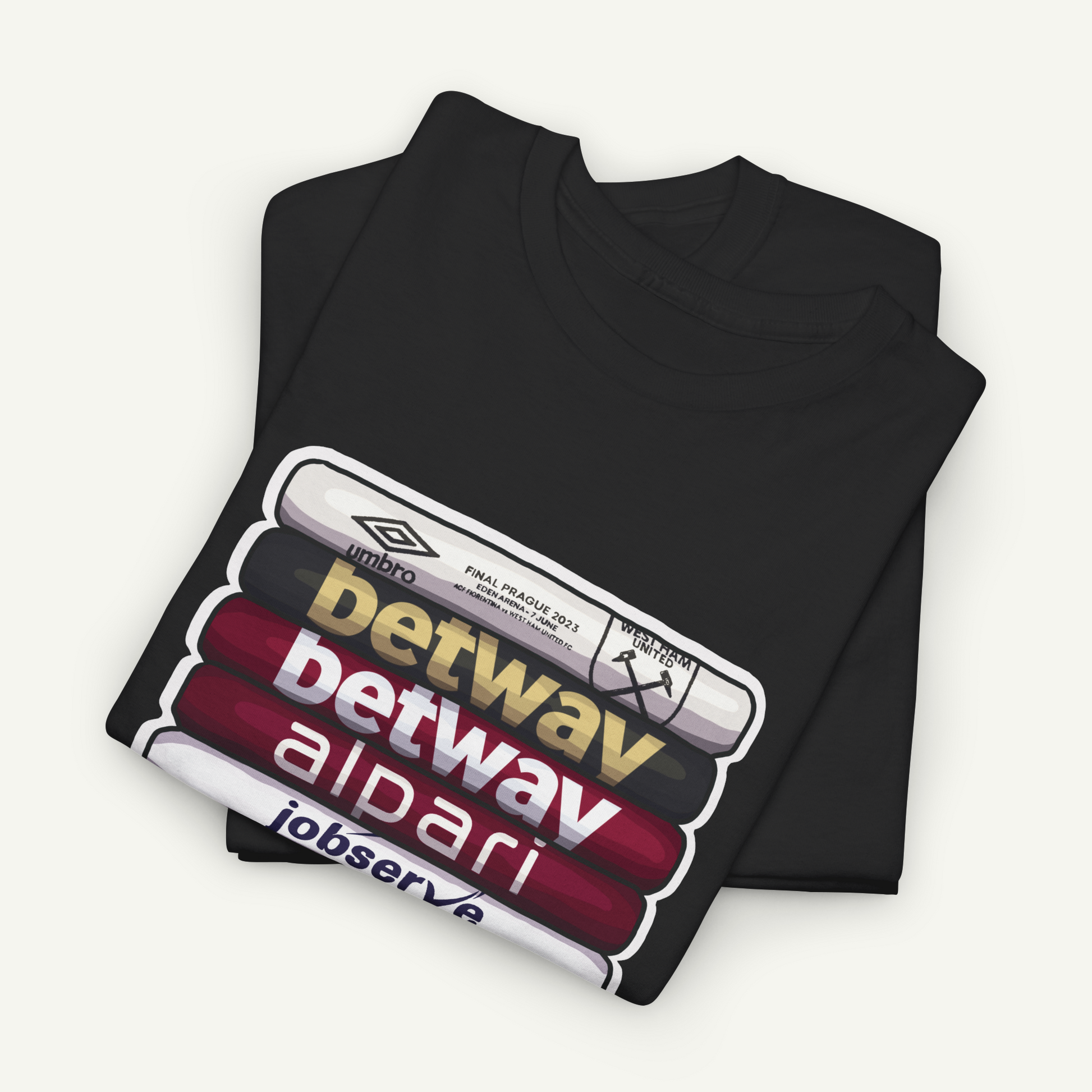 A black t-shirt with a graphic design featuring the text "DETWAV" and "betwav alparl" printed on it.