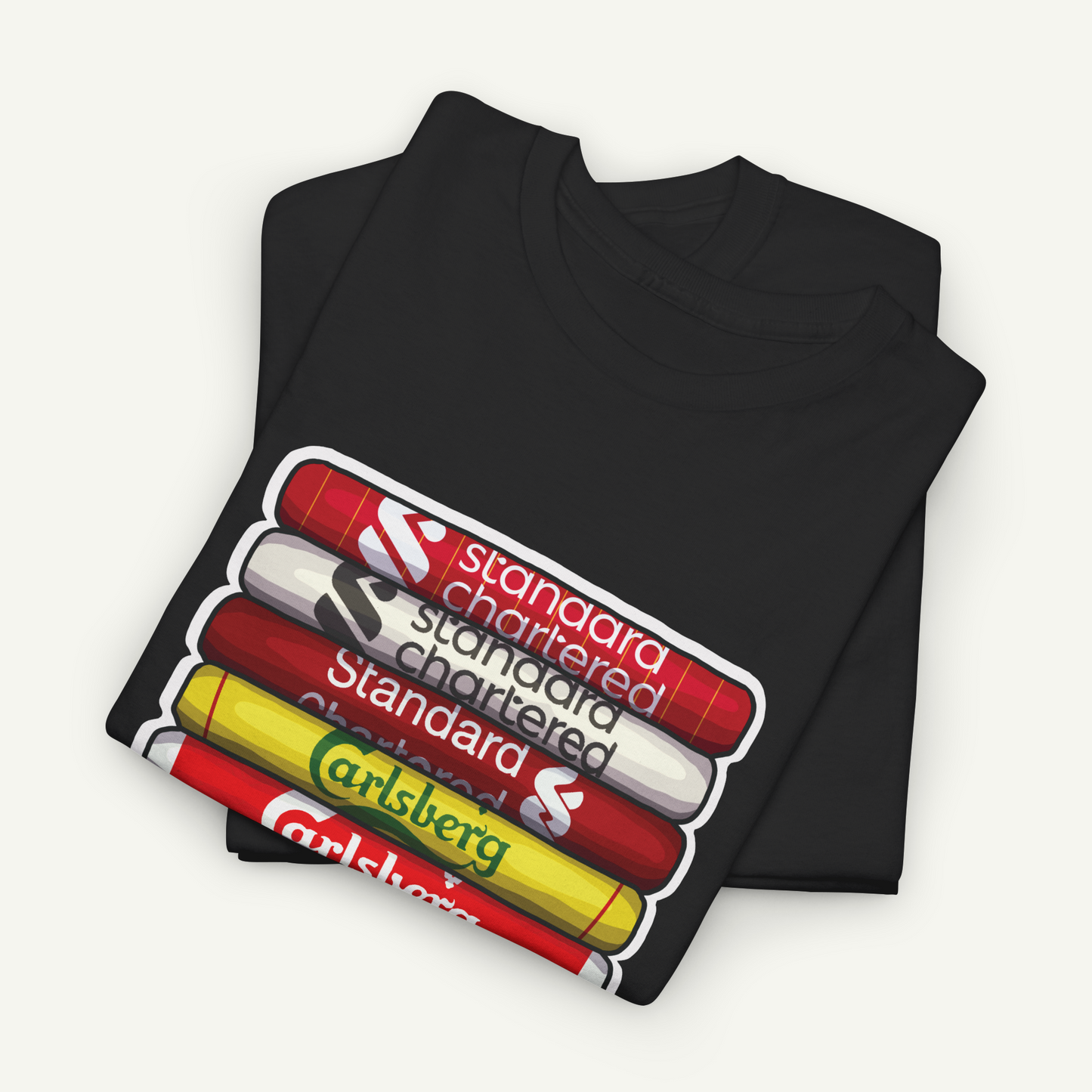 Liverpool Football Club Shirt Stack T-Shirt | KitStax Collection | Retro Football Fan Gift