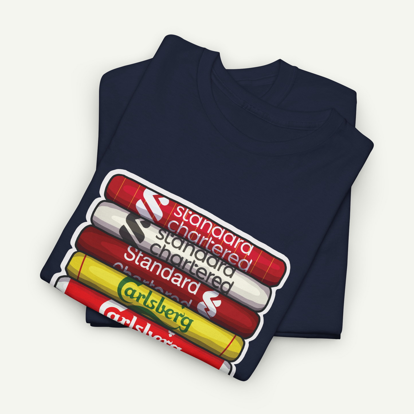 Liverpool Football Club Shirt Stack T-Shirt | KitStax Collection | Retro Football Fan Gift