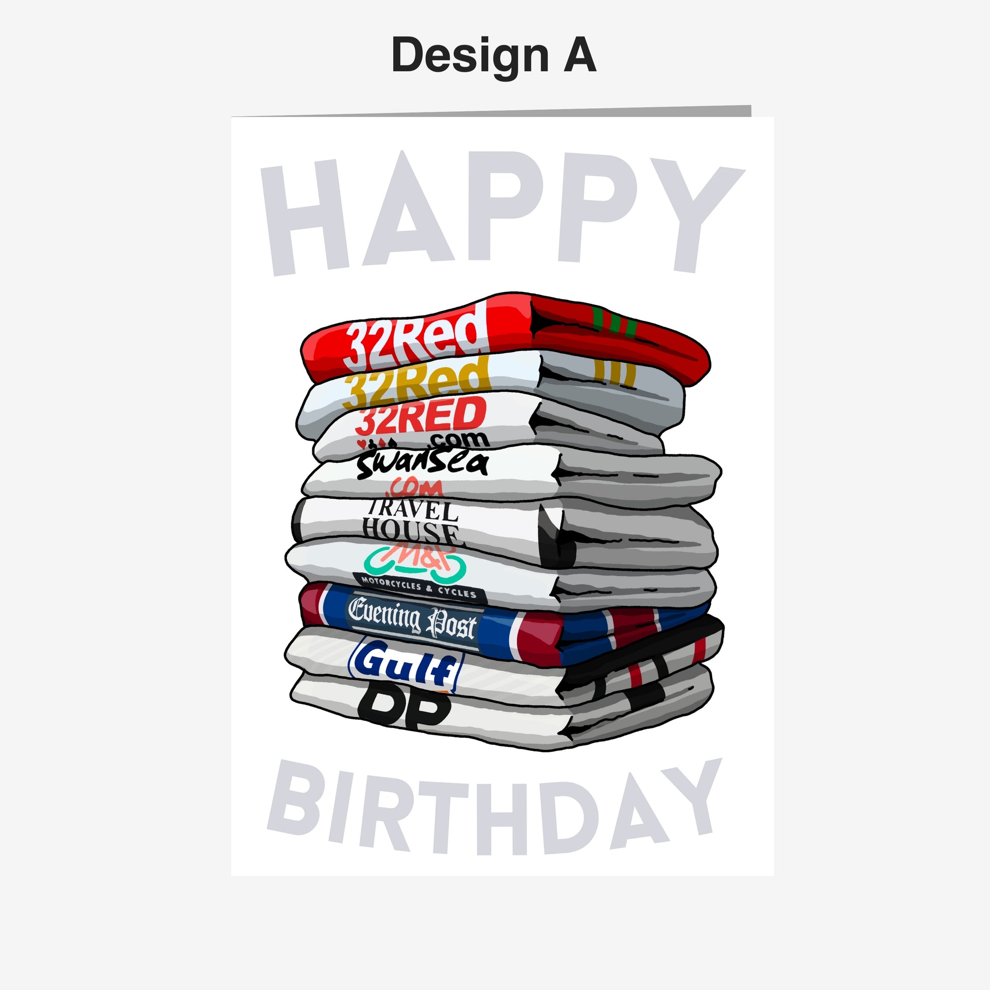 A stack of colorful books with the text "Happy Birthday" written on them.